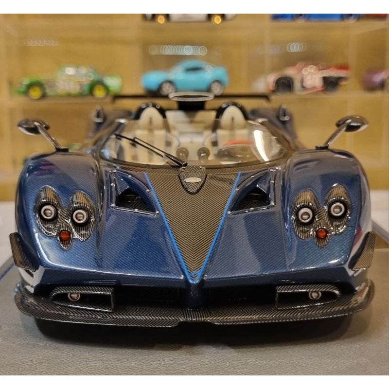 BBR Models, PAGANI ZONDA HP BARCHETTA 2018 Carbon Blue