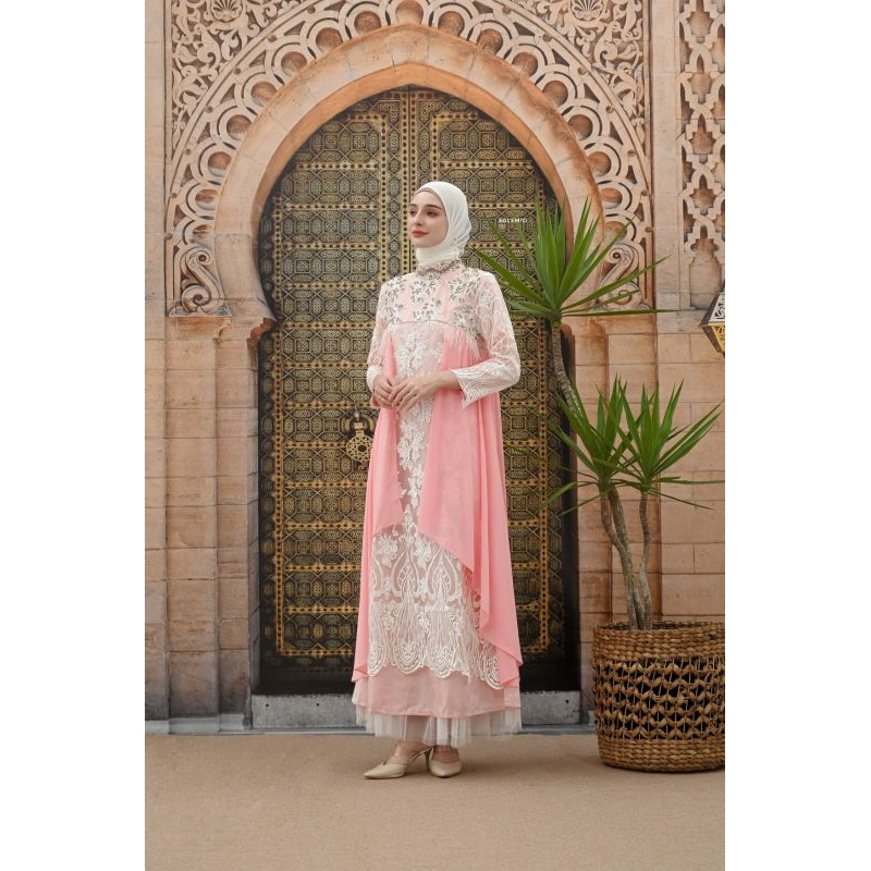 B21333 SOLEMIO GAMIS BORKAT KOMBINASI SILK KATUN