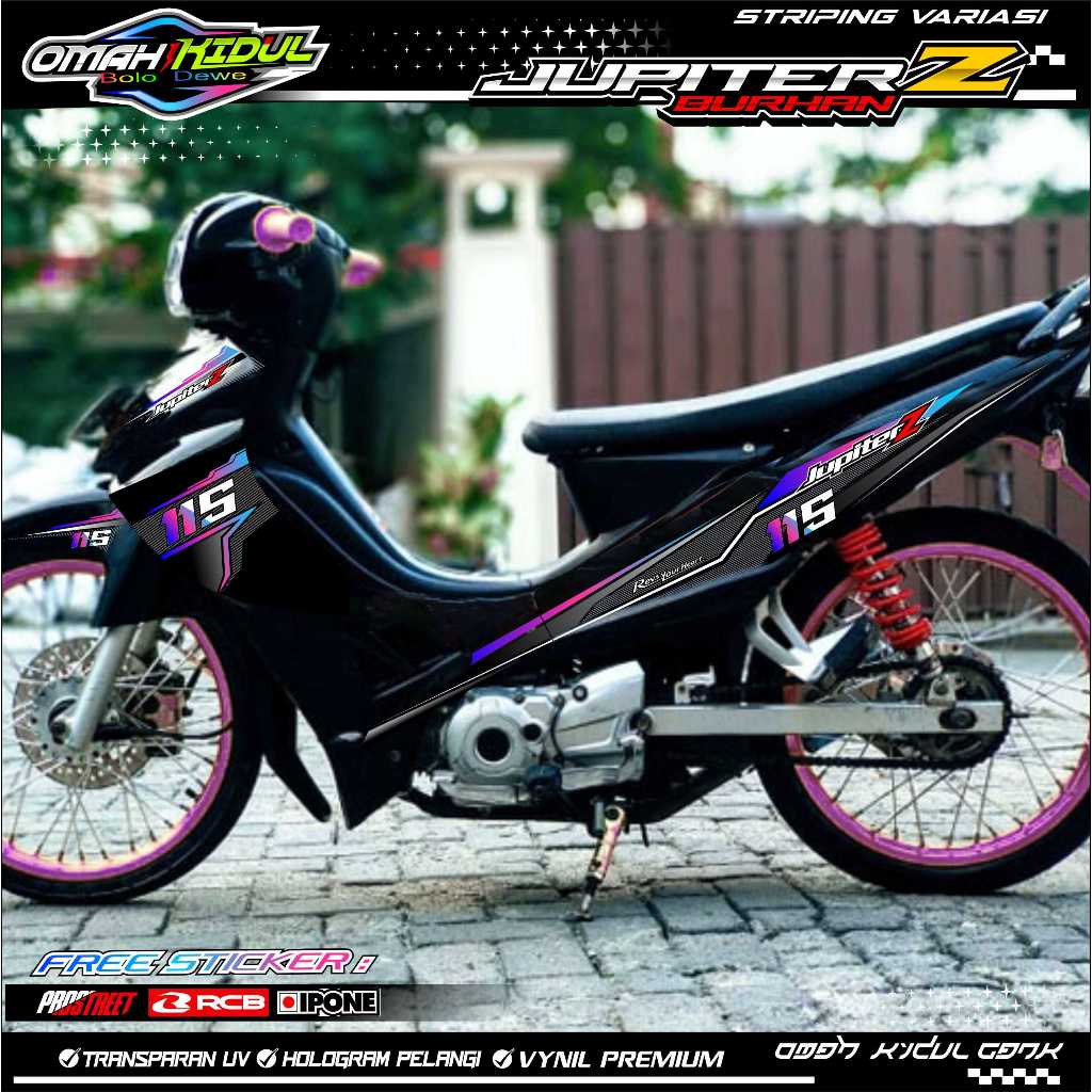 STRIPING VARIASI JUPITER Z BURHAN / STICKER LIST MOTOR VARIASI JUPITER Z BURHAN
