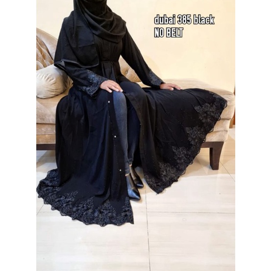 Murah Abaya Hitam Turkey Gamis Dress Arab Saudi Turki India Dubai 385 Black 87