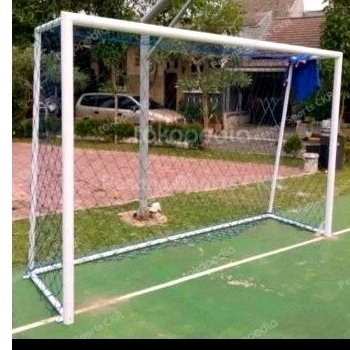 Gawang portable bongkar pasang Ukuran 2 x 3 meter komplit plus jaring tinggal pake untuk sepak bola 