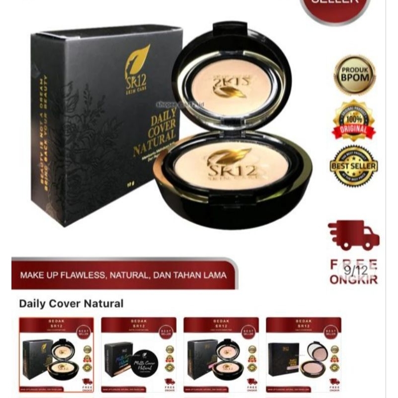 BEDAK SR12 / COMPACT POWDER SR12 /EXCLUSIVE COMPACT POWDER SR12 / DAILY COVER SR12 /NATURAL