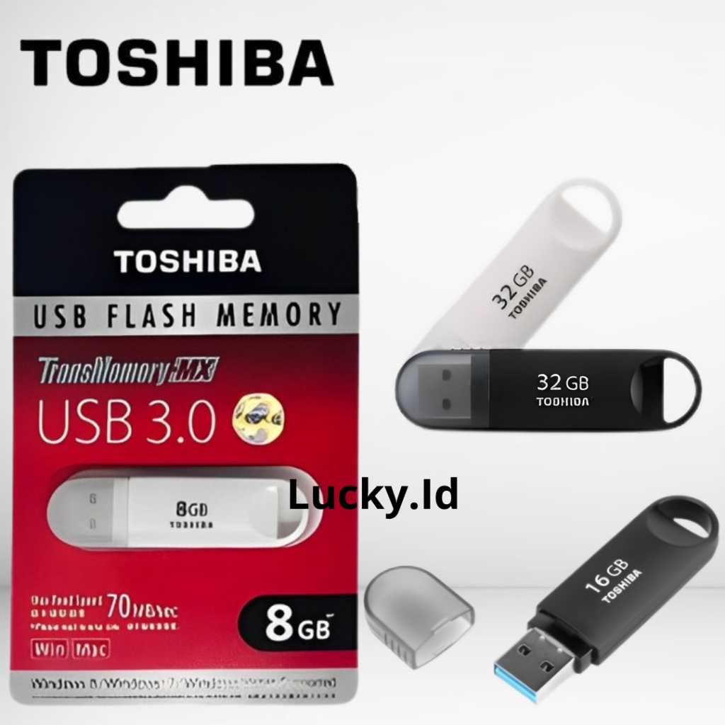 FLASHDISK TOSHIBA TRANSMEMORY MAX USB PENYIMPANAN DATA 2GB / 4GB / 8GB / 16GB / 32GB KAPASITAS REAL 
