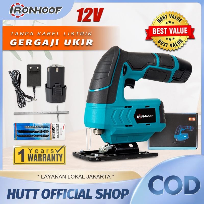 IRONHOOF Mesin Gergaji Jigsaw Kayu Electric Jigsaw gergaji listrik Mesin Triplek Potong