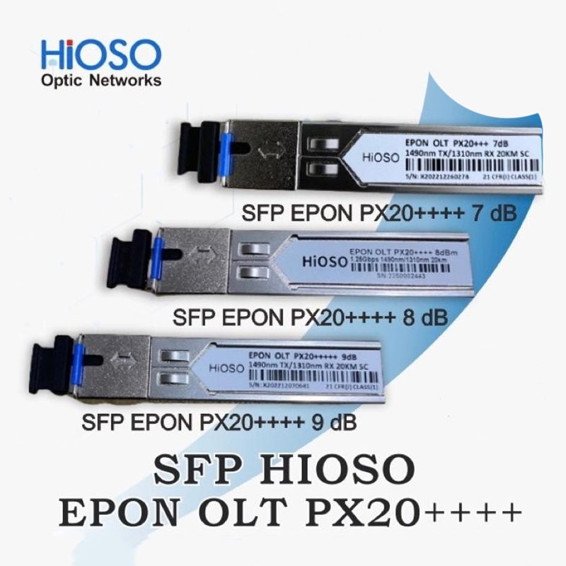 SFP OLT EPON PX20+++ +9db 8db 7db HIOSO