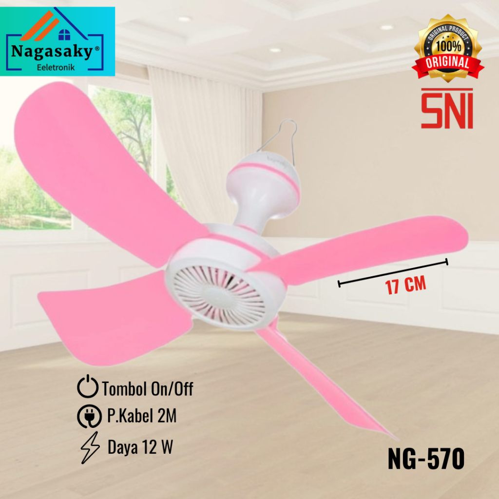 kipas angin gantung / mini celling fan NAGASAKY NG-570, 770,970 (mini fan)