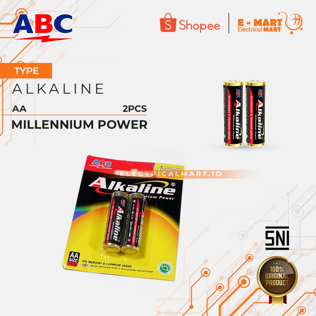 Brezybeauty05 Baterai Aa Alkaline Isi 2 / Aa Battery Abc Alkaline / Batrai Aa / Alkaline Baterai
