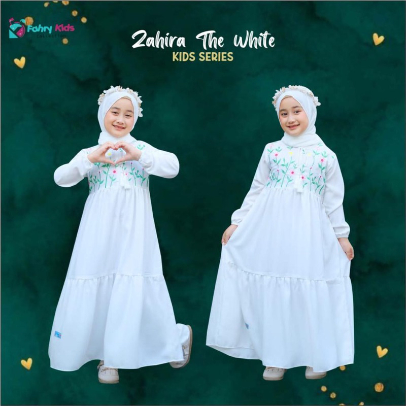Gamis Anak Putih Fahry kids Zahira The White Kids Series