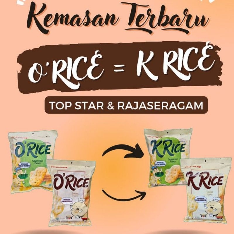 

DELFI K'RICE Seaweed (Rumput Laut) / Sweet Flavor Snack