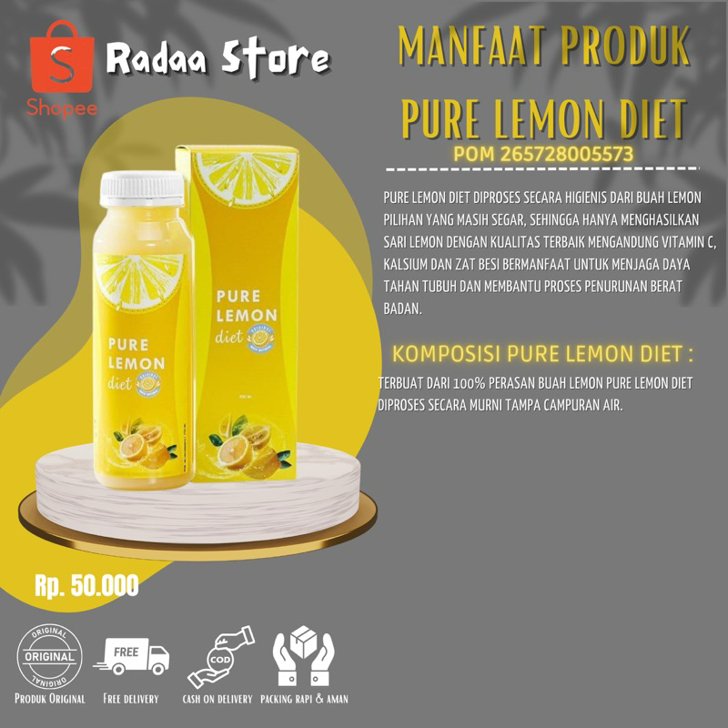 

TERLARIS HERBALOV HERBAMOUR - PURE LEMON DIET HERBALOV - SARI LEMON MURNI 100% - MINUMAN DETOX