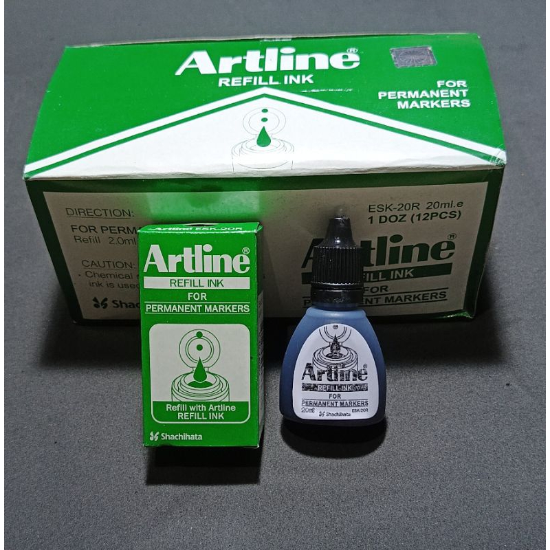 

Refill isi ulang spidol artline permanent warna hitam