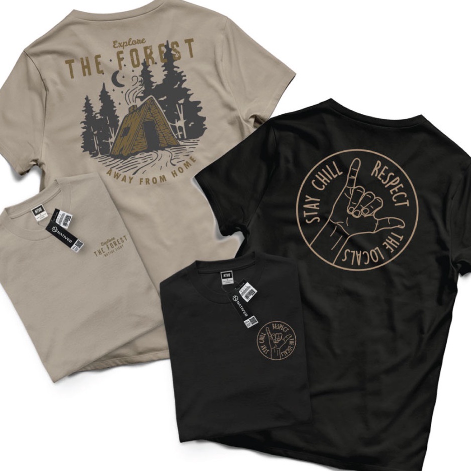 ART K88W KAOS PRIA DISTRO  KAOS DISTRO COWOK  NATIVE8  STAY CHILL RESPECT THE LOCALS