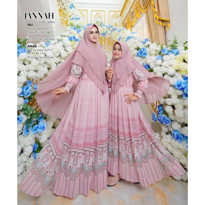 HUMAIRA-GAMIS JANAH COUPLE SERIES SUDAH SATU SET IBU DAN ANAK