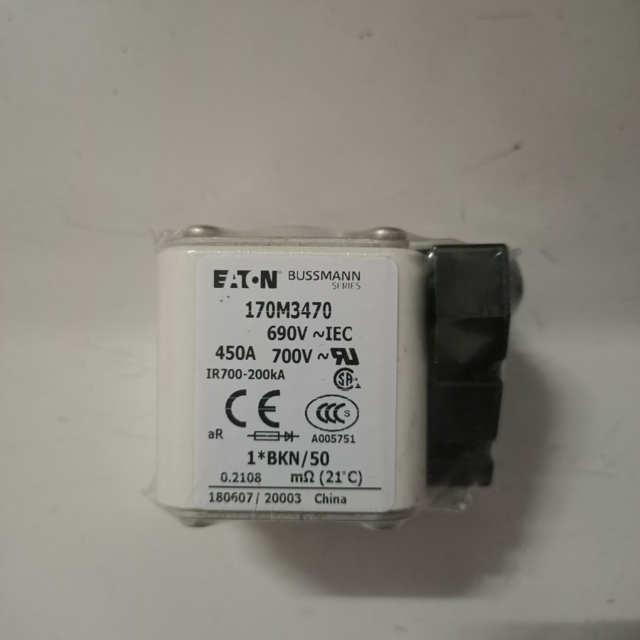 FUSE BUSSMANN 170M3470 450A 690V 200kA FUSE BUSSMANN 170M3470 450A 690V 200kA FUSE BUSSMANN 170M3470