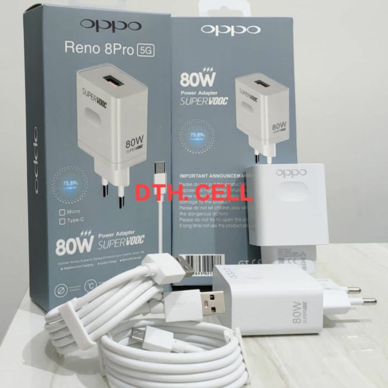 CHARGER CHARGING OPPO RENO 8 9 10 PRO RENO 8 8T 5G original fastcharging 80W super VOOC USB TIPE C