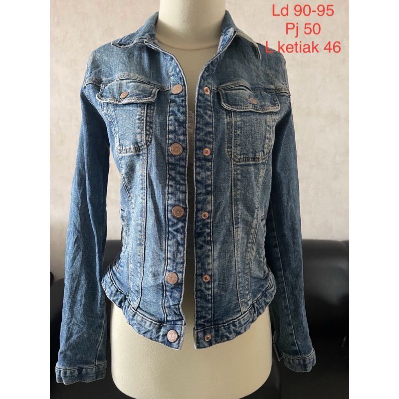 Jaket zara trafaluc denim jaket wanita