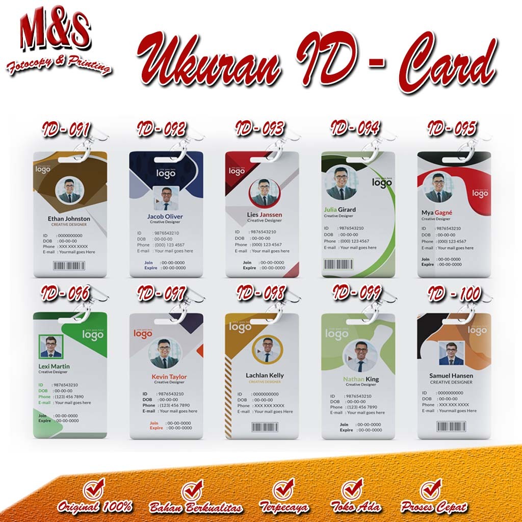 

BUAT ID CARD / KARTU PELAJAR/ KARTU PRAKERIN/ KARTU PANITIA BAHAN PVC TERMURAH BISA 2 SISI