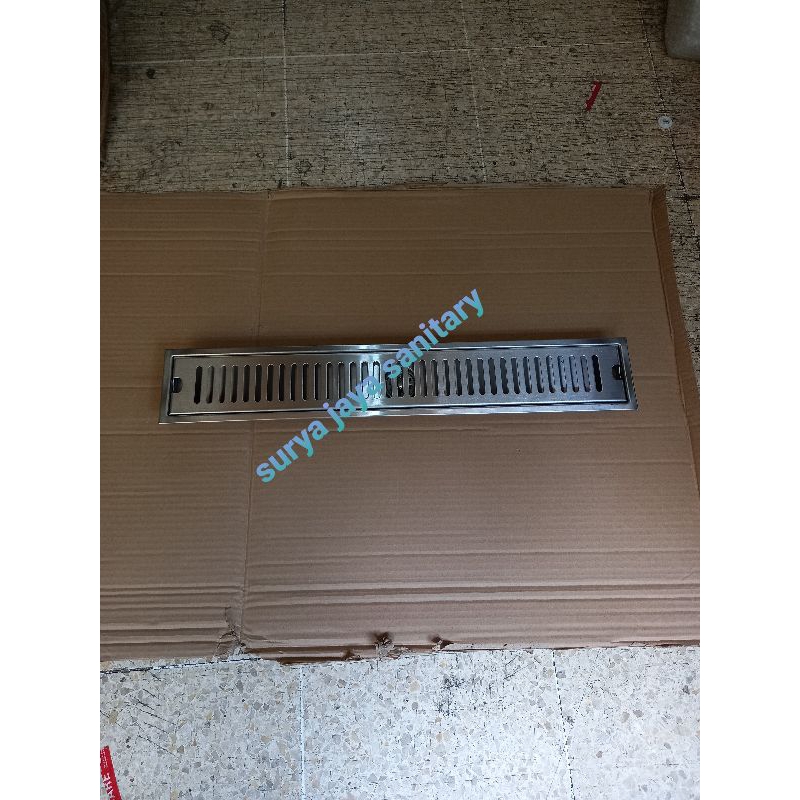 Floor drain stainless panjang 60 cm / Floor drain pembuangan air 60 cm