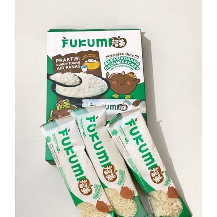 

TIPE EZU52 Fukumi Beras Porang Konjac Rice 1 Box Isi 7 Sachet 28gr