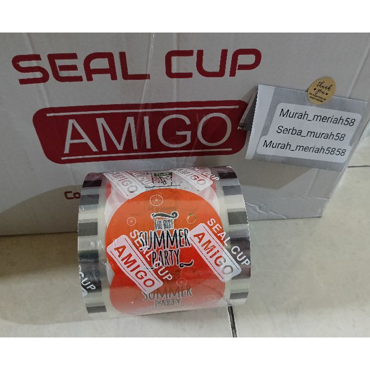 

TIPE EKK584 Plastik Lid Cup sealer Merk amigo isi 12 lembar