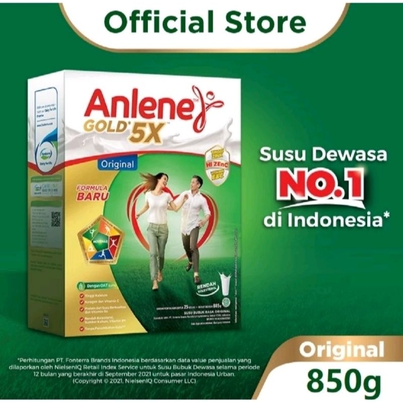 

Anlene Gold Plus Gold 5x Coklat Cokelat Vanila Vanilla Original 850 gram 850gr