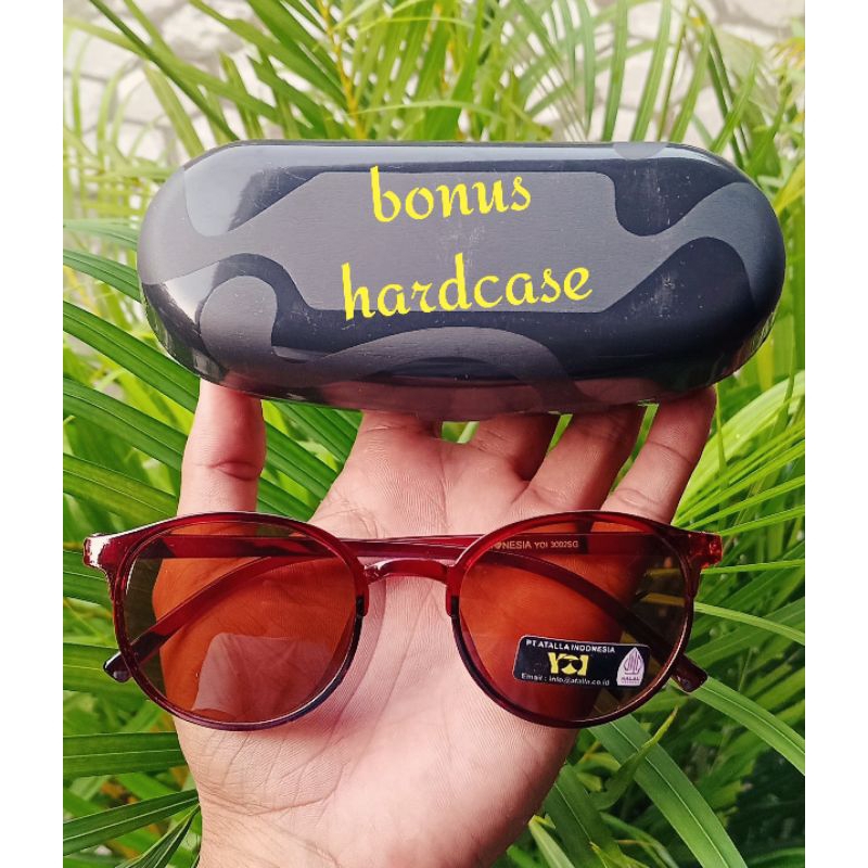 KACAMATA COKLAT/HITAM BULAT PRIA/WANITA