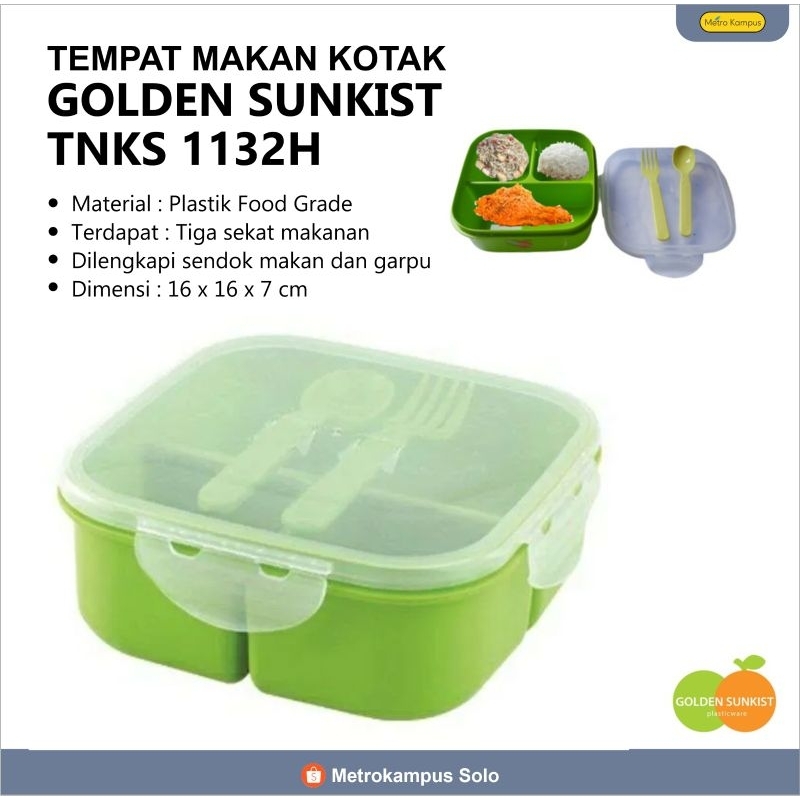 Tempat Makan Kotak TKNS 1132H/ Tempat Makan Golden Sunkist