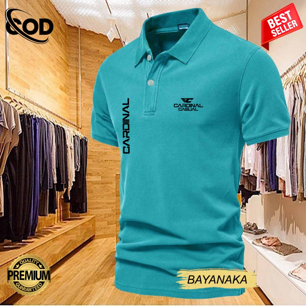 Polo Shirt Distro Cardinal Jeans Kiri Kanan Hitam  Baju Kaos Pria Dan Wanita Premium Quality