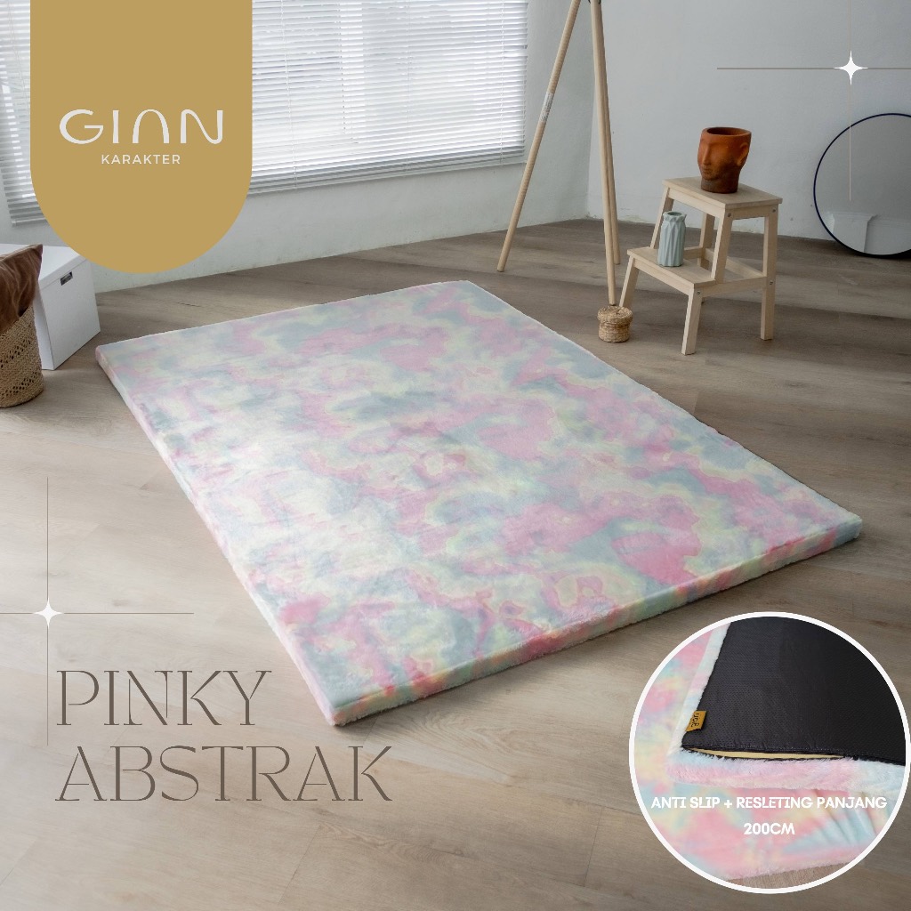 Surpet [Kasur Karpet] Empuk Pinky Abstrak  Premium - Gian Karakter