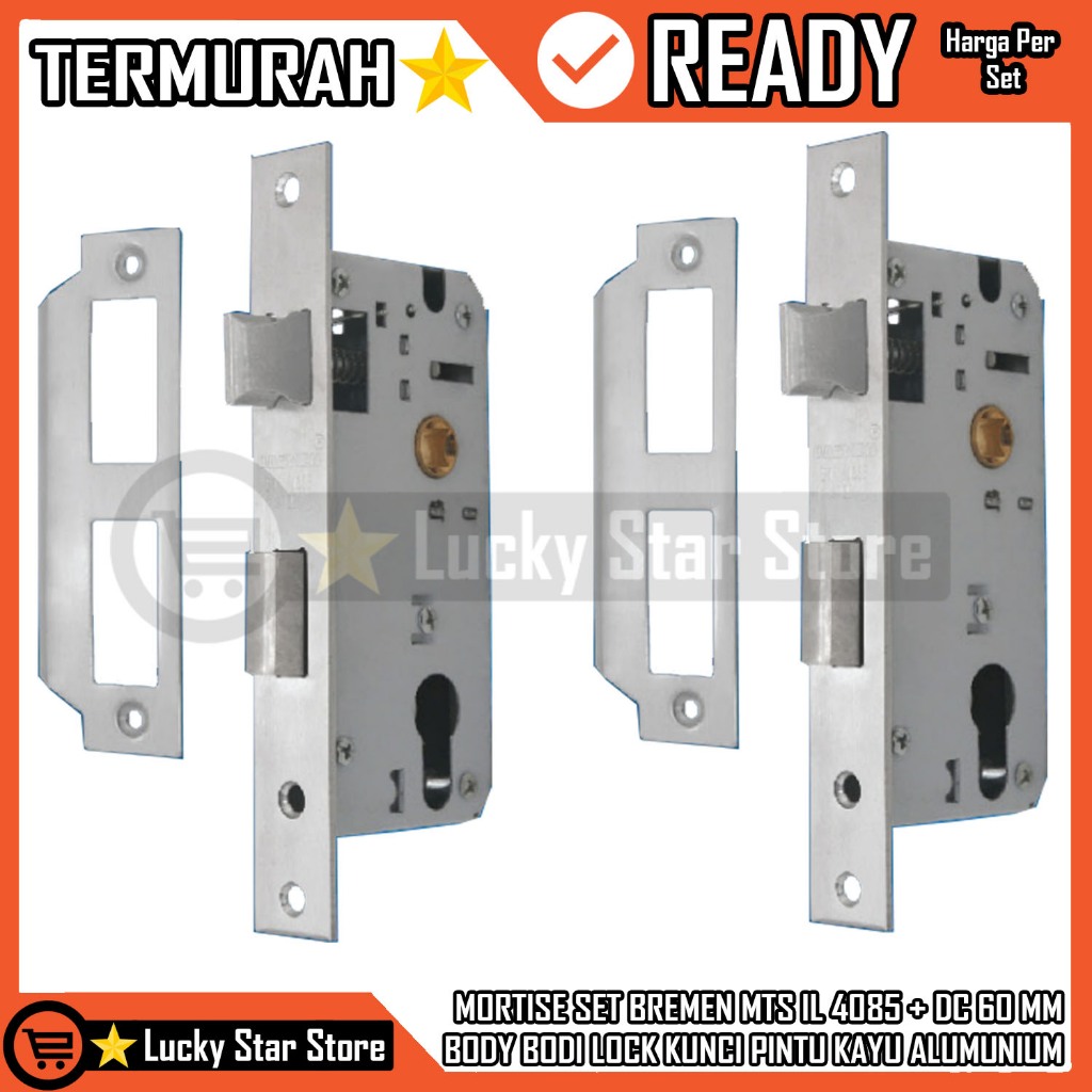 BODY KUNCI PINTU ALUMUNIUM ALUMINIUM KAYU BREMEN MORTISE LOCK MTS IL 4085 + DC60MM BADAN BODI TUNGGA