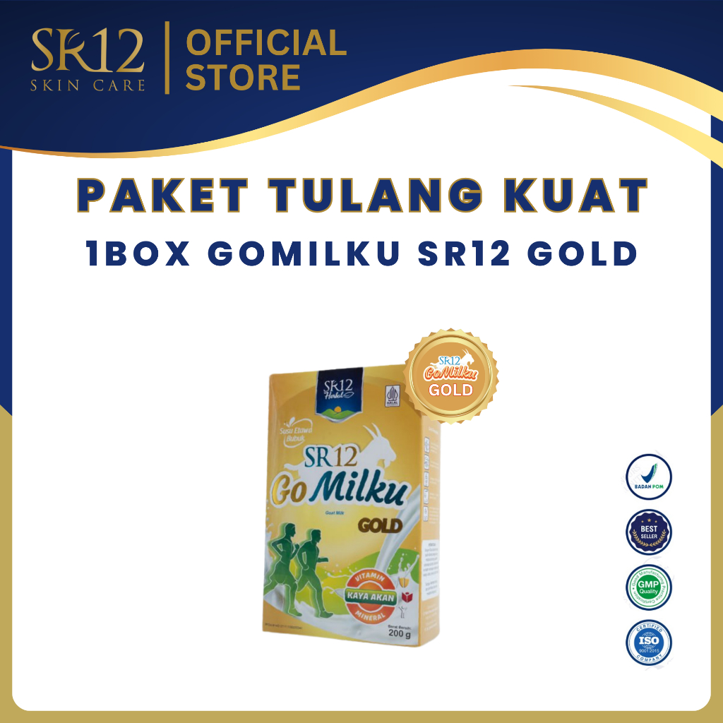 

Susu Kambing Etawa GoMilku SR12 Gold Membantu Meredakan asam urat, Nyeri sendi dan Tulang original