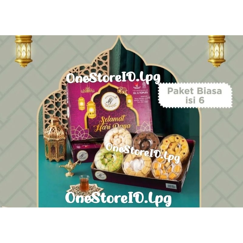 

Paket Kue Kering Lebaran Set Hampers Standard Kue Kering Idul Fitri Isi 6 Toples