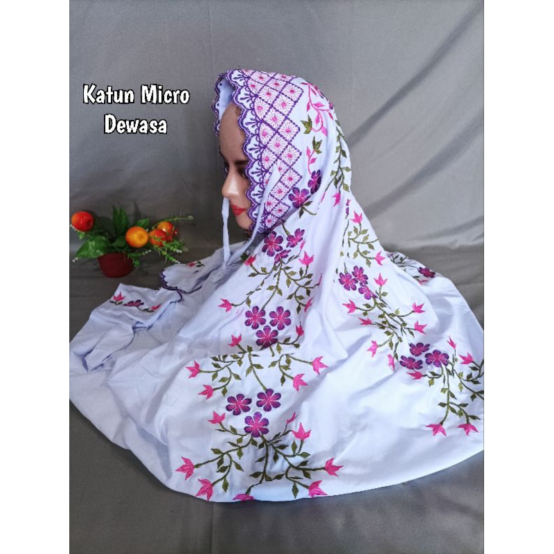 {NEW MODEL} MUKENA TERUSAN LAJURAN BORDIR KUDUS | MUKENA POLINO KUDUSAN MOTIF RAMBAT | MUKENA ALA SA