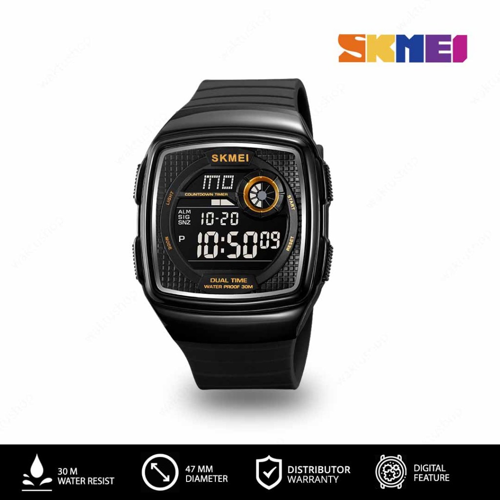 SKMEI 2208 Original Jam Tangan Digital Pria Strap Rubber Karet Jam Tangan Tahan Air