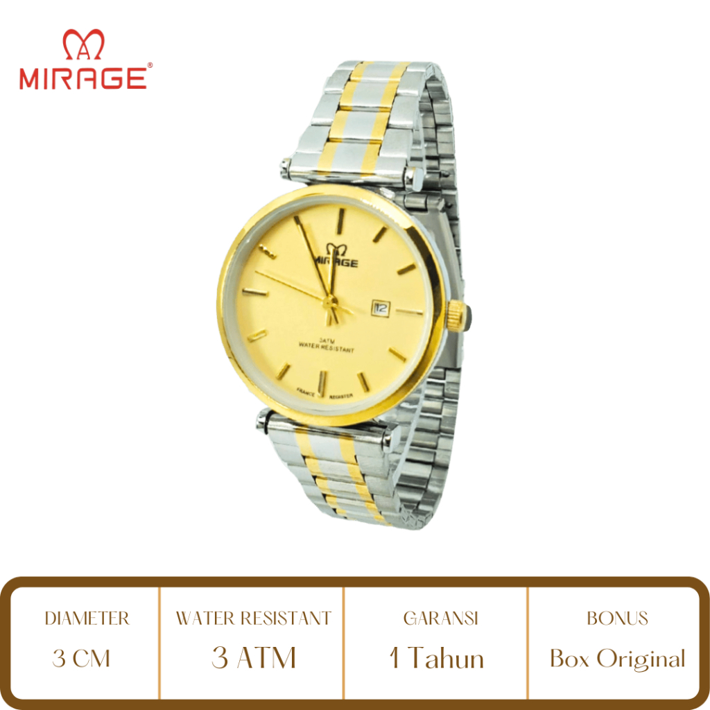 Mirage Watch Official Jam Tangan Wanita Mirage Kombinasi 8647 BRP L