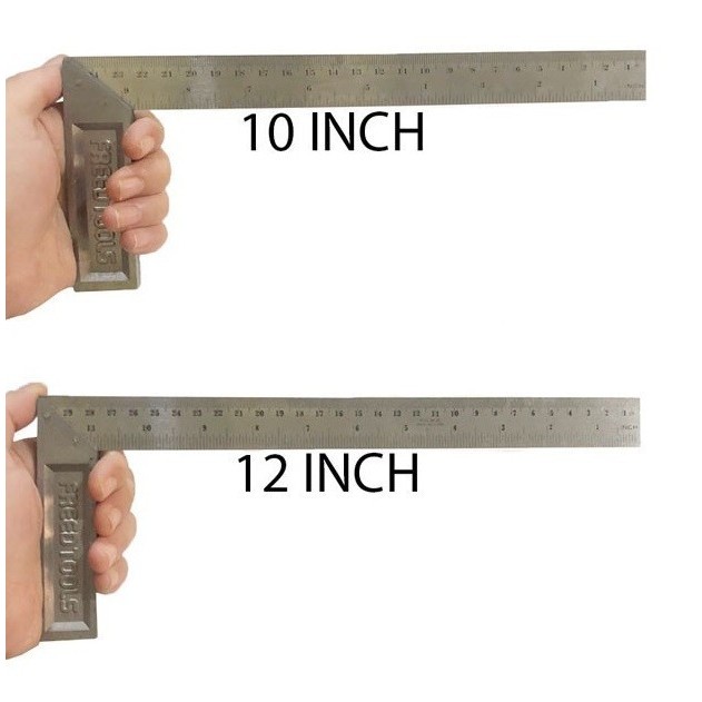 aneka-Siku Meter Tukang 10 Inch Diamond - Penggaris Besi Sudut 25 Cm