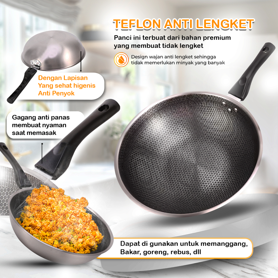PROMO TEFLON ANTI LENGKET / WAJAN TEFLON / WAJAN ANTI LENGKET / WAJAN TEFLON ANTI LENGKET / WAJAN
