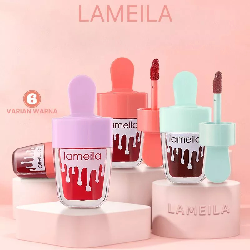 LAMEILA Liptint Ice Cream 1079 || 6 Varian Warna Waterproof Liptint Anti Air korean look