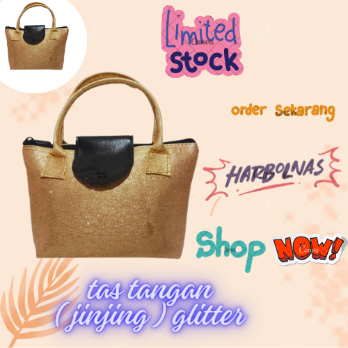 TAS CEWEK / TAS SIMPLE WANITA GLITTER UKURAN KECIL