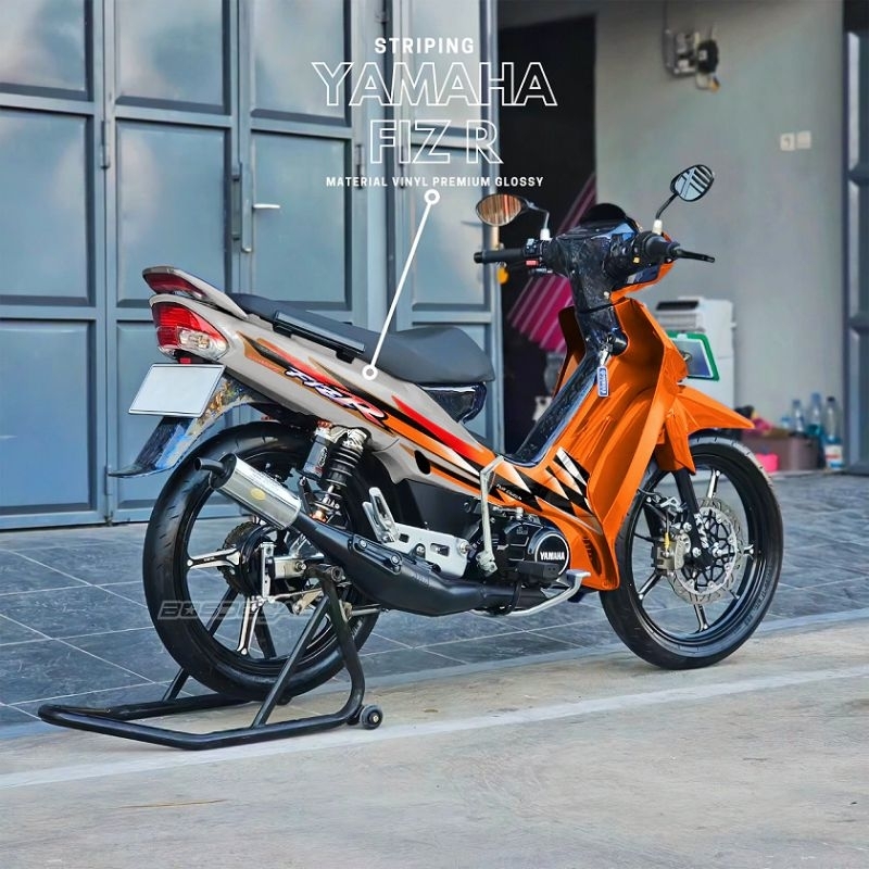 Striping lis sticker standar ORI yamaha fiz r milenium orange stiker Fizr Fiz R FizR milenium orange