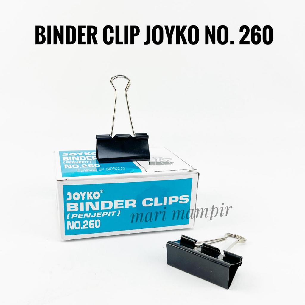 

BINDER CLIP / PAPER CLIP JOYKO / KENKO NO. 260 ( 12 PCS )