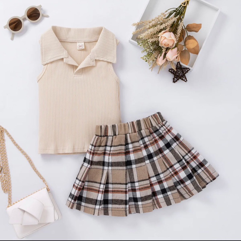 Setelan baju anak perempuan usia 6bulan-5 tahun motif puzzle termurah / baju anak perempuan usia 6bu