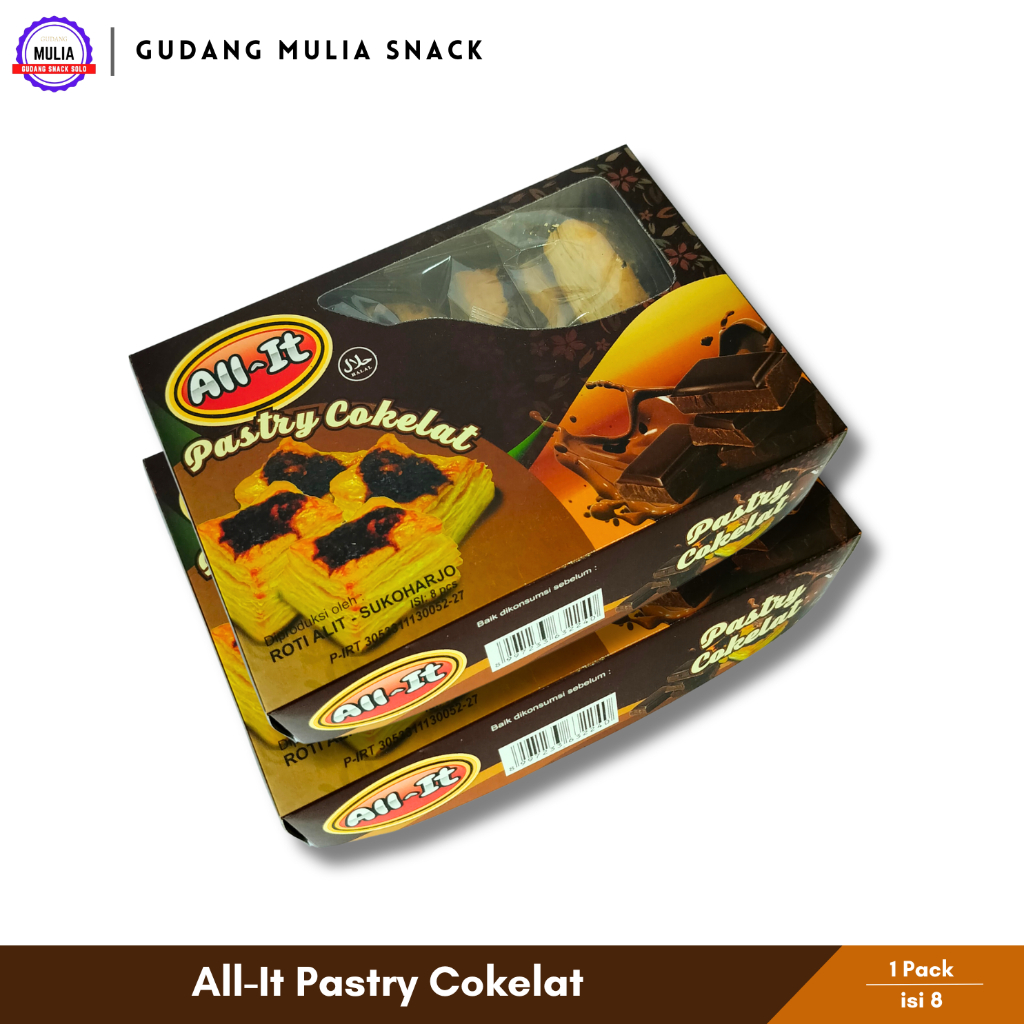 

Pastry Coklat All - It | Kue Panggang Isi Cokelat | Roti Kering Chocolate