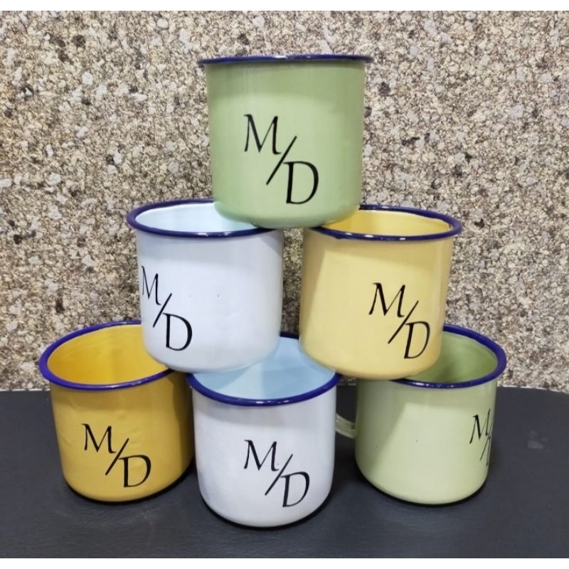 souvenir cangkir enamel 7cm+box/souvenir cangkir jadul/souvenir enamel/souvenir khitan/souvenir wedd