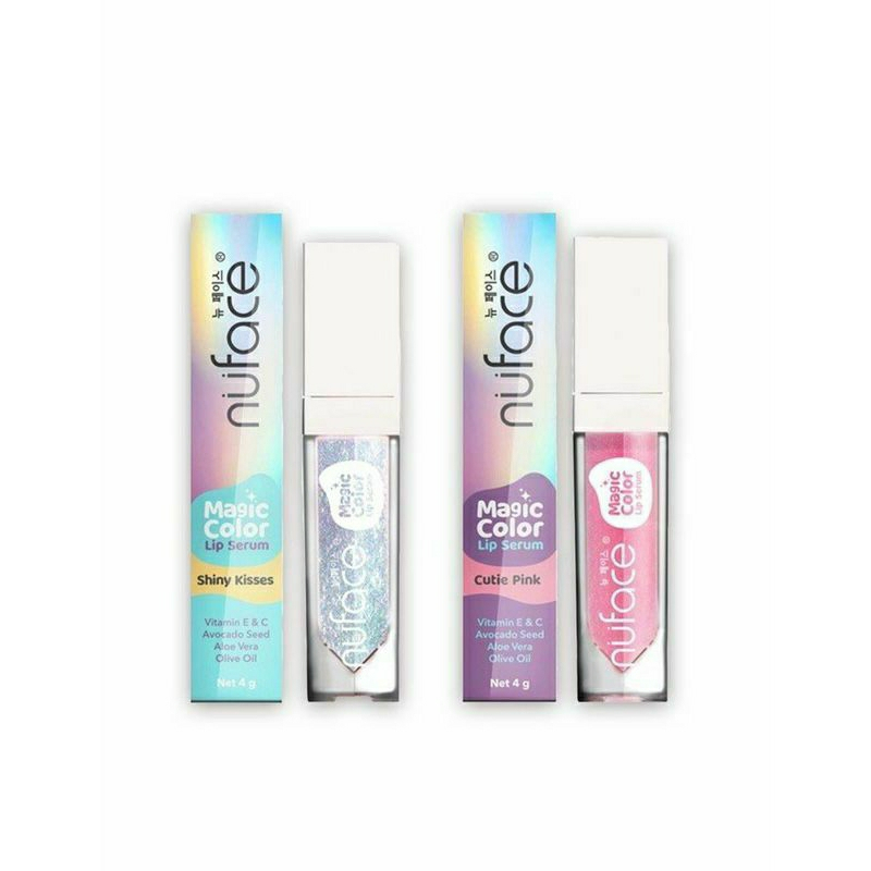 Nuface Magic Color Lip Serum | Cutie Pink | Shiny Kisses | Original NuFace Lip Serum