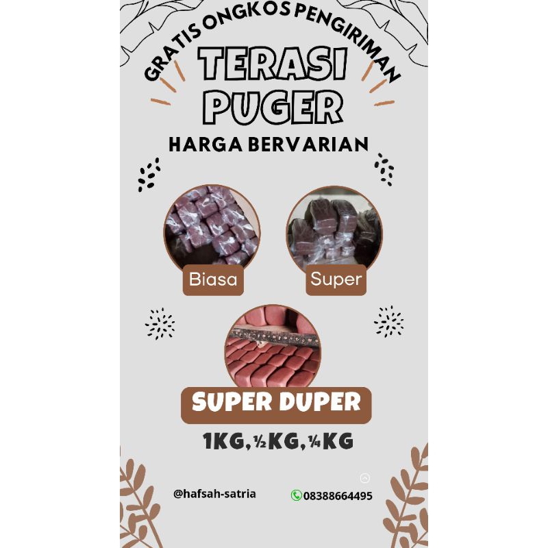 

Terasi asli Puger-Jember