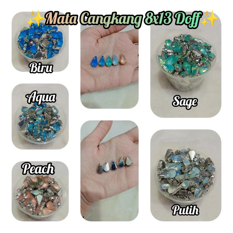 1Lusin Payet Diamond Cangkang Tetes Doff 8x13 Bahan Payet Baju