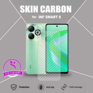Infinix smart 8 infinix smart 8 Pro Skin Carbon Transparan Garskin Anti Gores Belakang Infinix smart 8 infinix smart 8 Pro