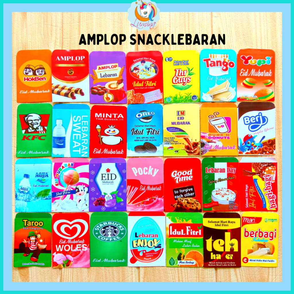 

Amplop Lebaran Idul Fitri Motif Snack Isi 10 Lembar 1 Pak