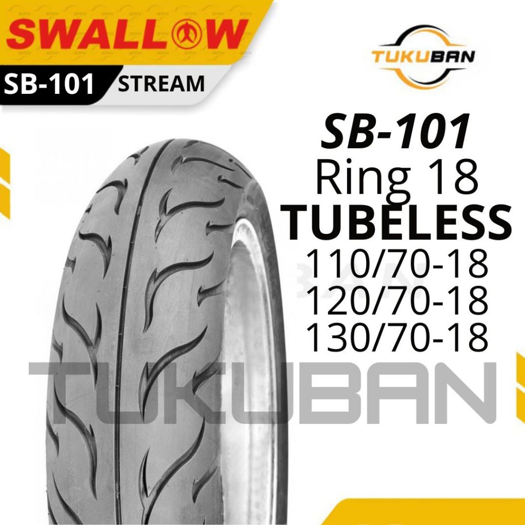 Ban Motor Swallow SB 101 STREAM 110/70-18 - 120/70-18 - 130/70-18 (Ring 18 TUBELESS)